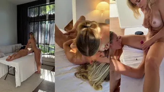 Ella Alexandra And Rebecca McLeods Massage Turns Into Lesbian Fuck