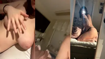 Queensandra56 Covers Her Tits With Hand