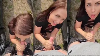 FoxySwede Sucks A White Cock In Outdoors
