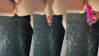 Alyssa9 Inserts Her Pink Dildo