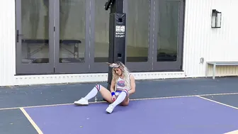 Livvalittle Gets Fucked On The Court In Her Lola Bunny Cosplay