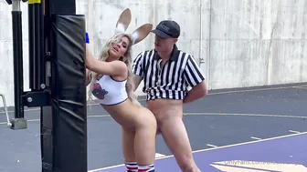 Livvalittle Gets Fucked On The Court In Her Lola Bunny Cosplay