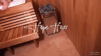 Hope Heaven Fucked In Sauna And Gets Cum On Her Tits