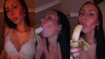 SandraMadelein Sucks On A Banana