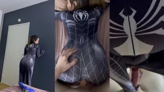 Finnish Misskultanen Sucks Dick In Spider Girl Cosplay