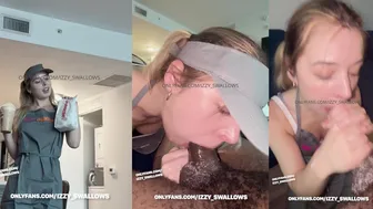 Dunkin Employe Izzy Swallows Deepthroated By A BBC