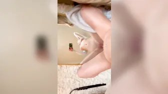 Hailey Hitch Rides Mounted Dildo On A Mirror