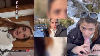 Pink_Venus Blowjobs A Cock In The Snow